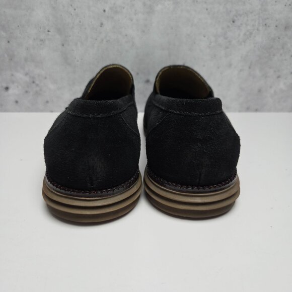 Sandro Moscoloni Clay Slip-On Black Suede Loafers Mens 9D USA Pre-owned With Box - Picture 6 of 8